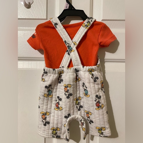 Disney Mickey Mouse Overalls with Red T-Shirt - Picture 2 of 6